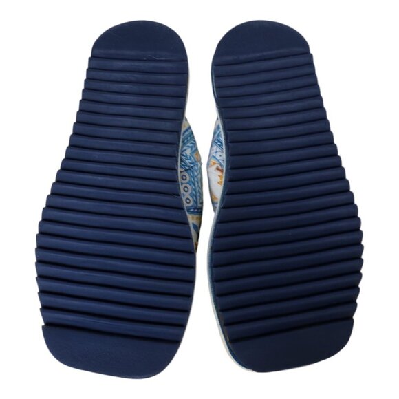 Farm Rio Navy Puffy Flip Flop Thong Flat Sandals US6 EU36 Sold out Online #1126 - Picture 9 of 10